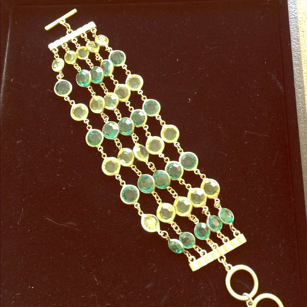 Shades of green bracelet.
