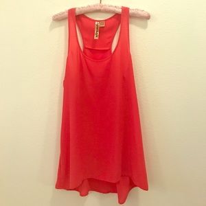 Eyeshadow A-Line Tank Top Deep Coral Size S