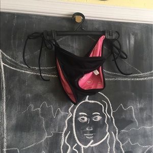 PINK Scrunched String Bikini Bottoms