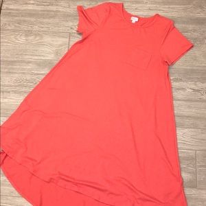 Coral pink Carly lularoe dress