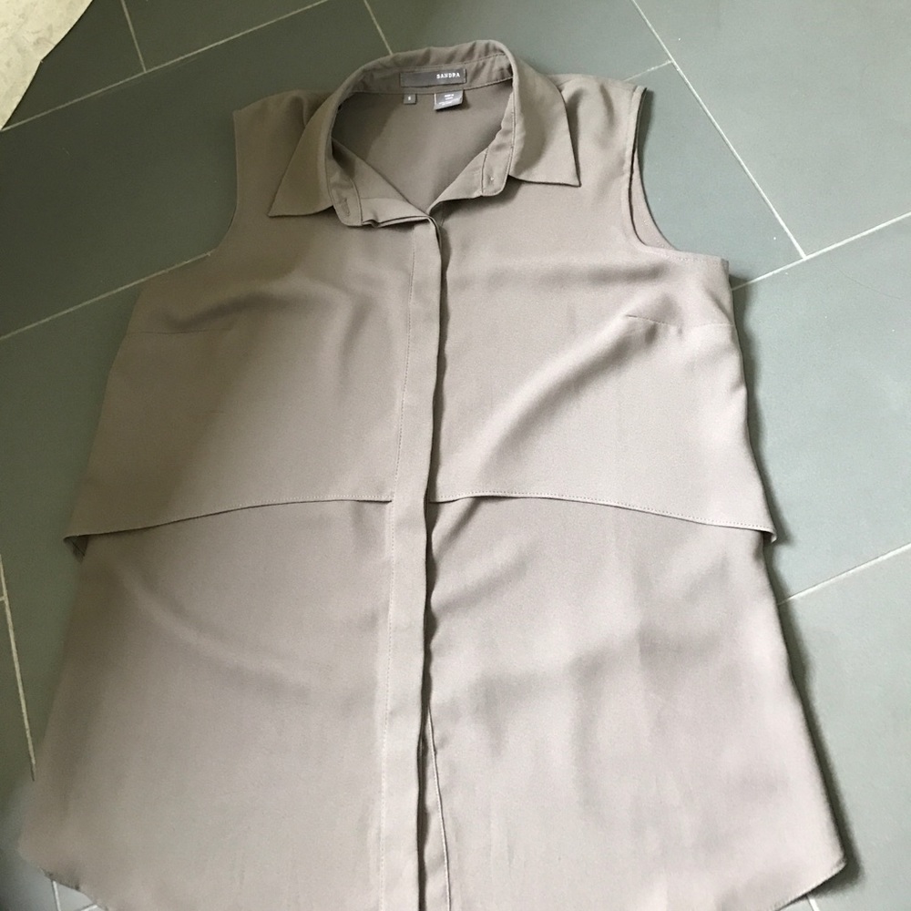 Grey tank blouse
