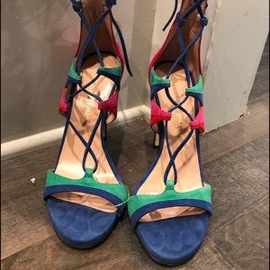 Stuart Weitzman lace up heels