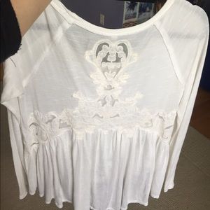 Free people white lace top