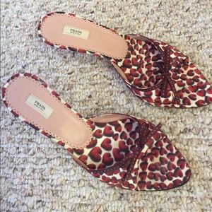 Prada slides with hearts