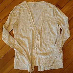 Gap Floral Print V-Neck Sweater