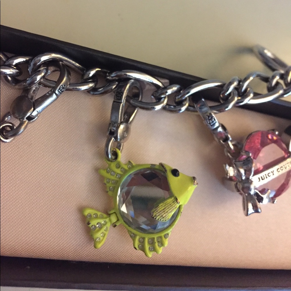 Silver juicy couture charm