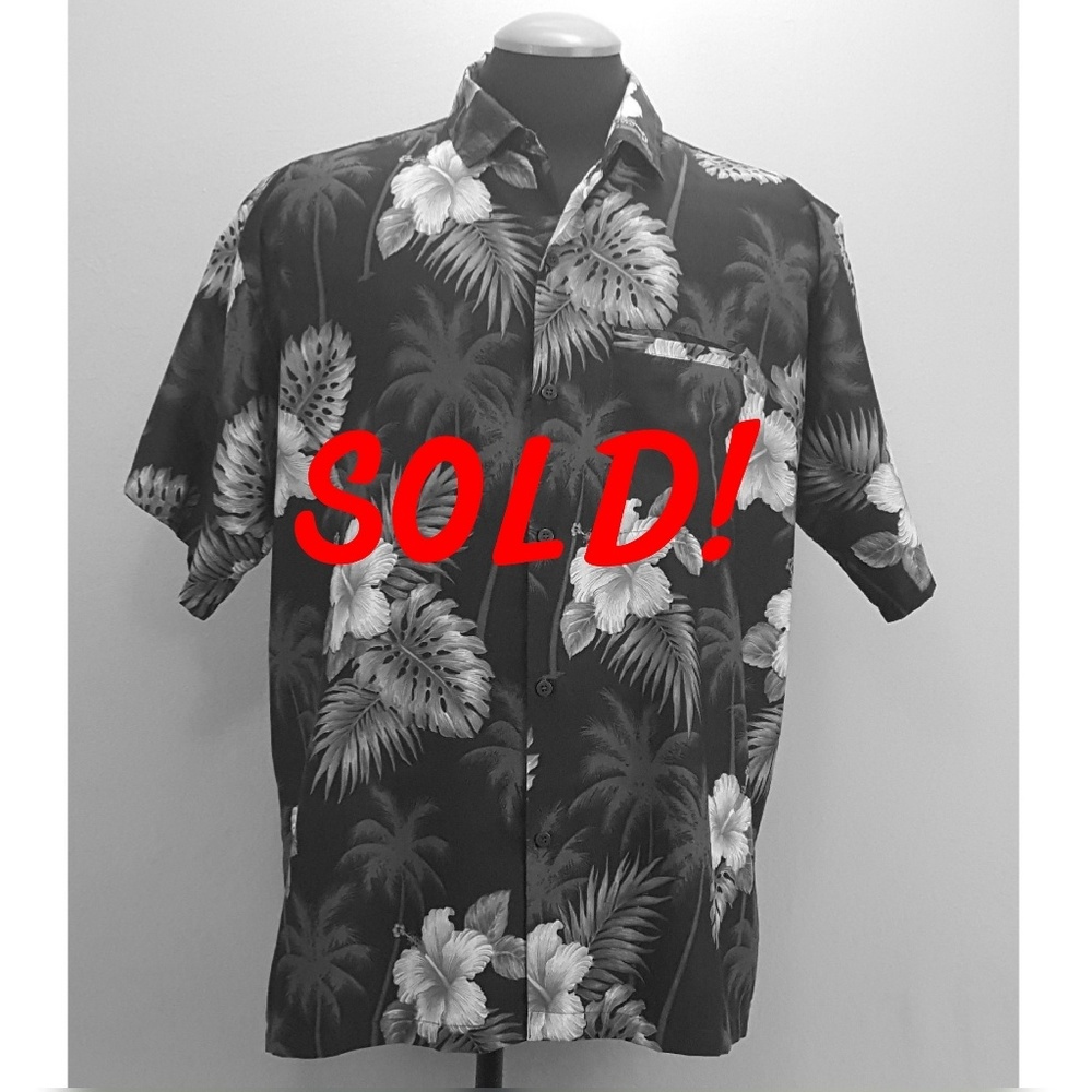 Hawaiian Shirt Mens Hibiscus Floral Leaf Palm Tree