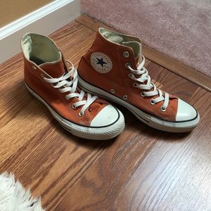 Converse hi-top all star orange women's US 8