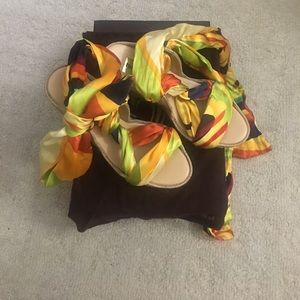 ‼️ FINAL DROP‼️ Luxury Rebel Silk tie up wedges