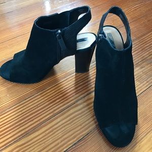 Tahari open toe heeled booties