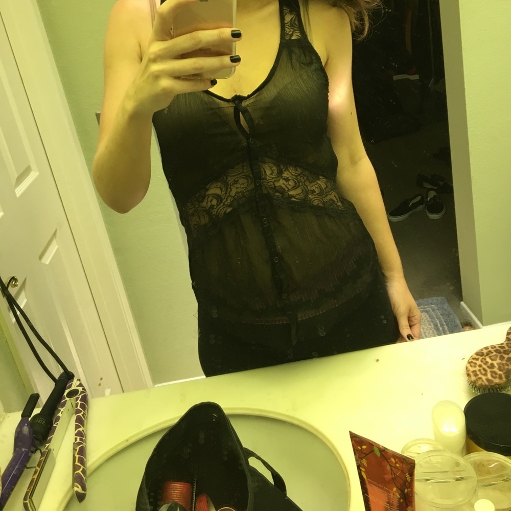 🌺Black lace top🌺