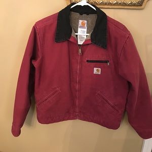 Women's Carhartt work coat, purple/maroon