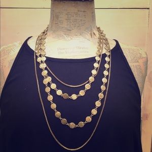 4 Strand Gold Lucky Brand Necklace