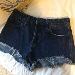 free people denim shorts