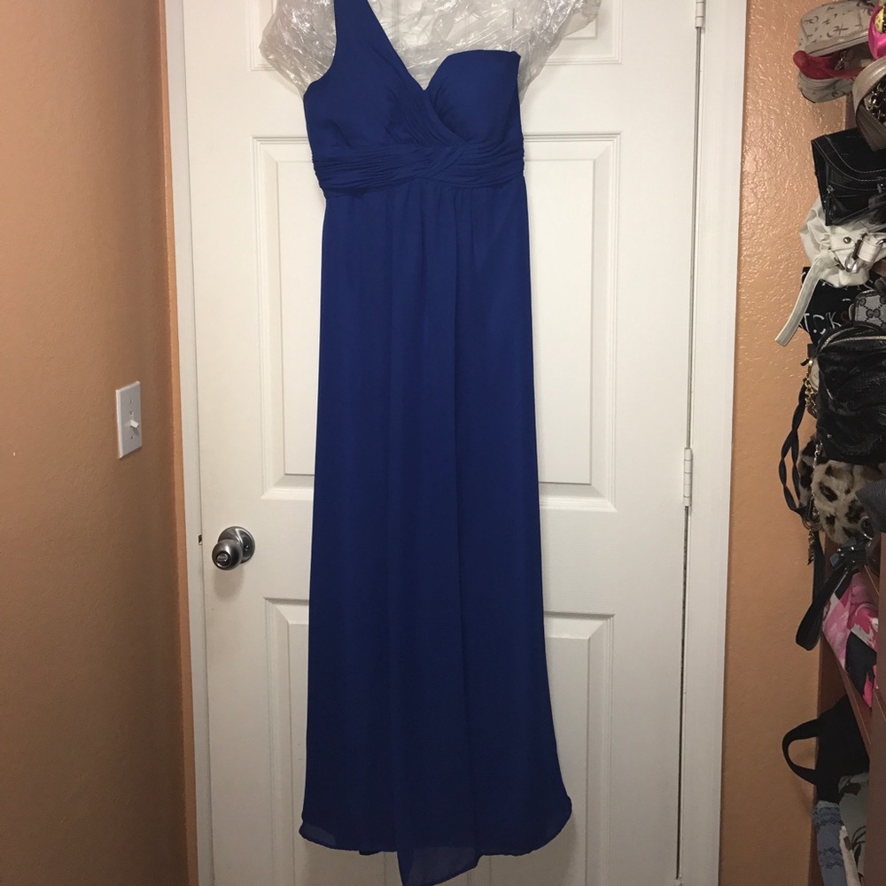 Royal blue bridesmaids gown