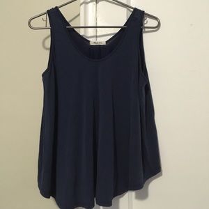 Navy Blue Crop Tank Top