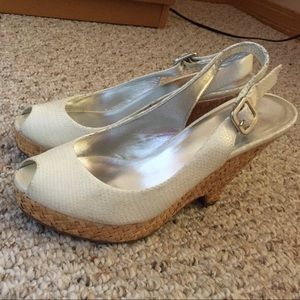 Banana republic platform wedges.