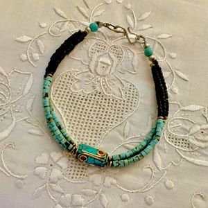 Reduced! NEW Nepalese bracelet w/ turquoise beads.