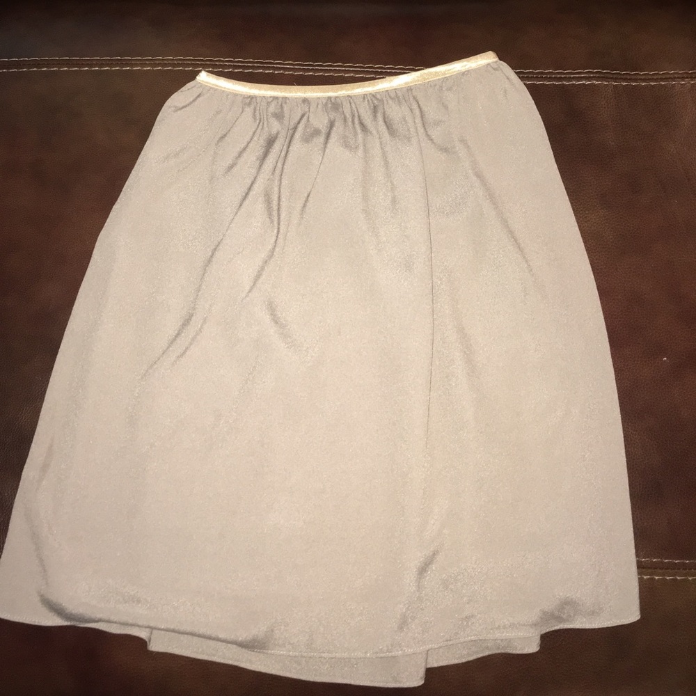 Nude mid length skirt