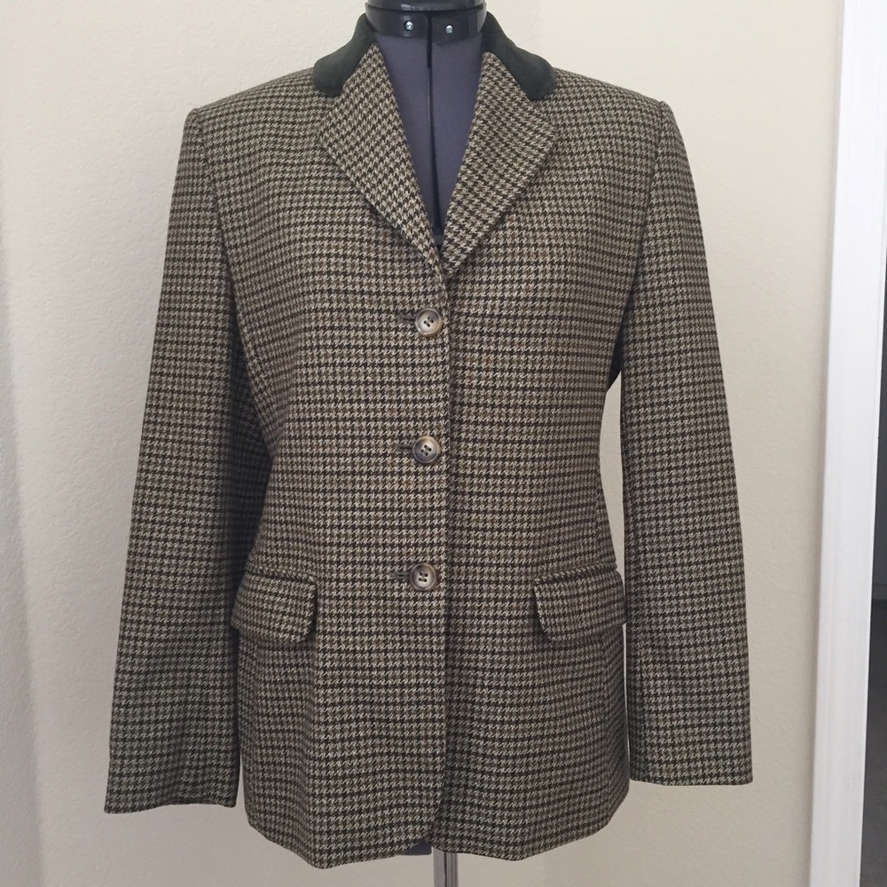 Vintage Wool St Michael Houndstooth Blazer
