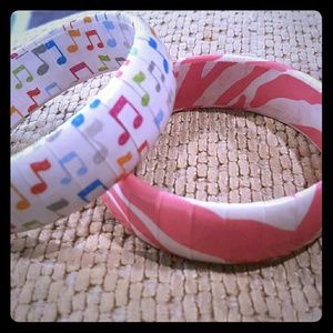 2 Taped Bangle Bracelets-handmade