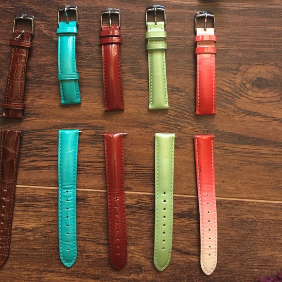 7 Michele leather bands. 16 inch. Great condition main image 4