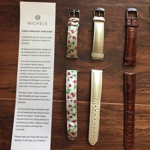 Michele Accessories - 7 Michele leather bands. 16 inch. Great condition Michele Accessories - 7 Michele leather bands. 16 inch. Great condition