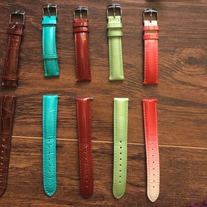 Michele Accessories - 7 Michele leather bands. 16 inch. Great condition Michele Accessories - 7 Michele leather bands. 16 inch. Great condition