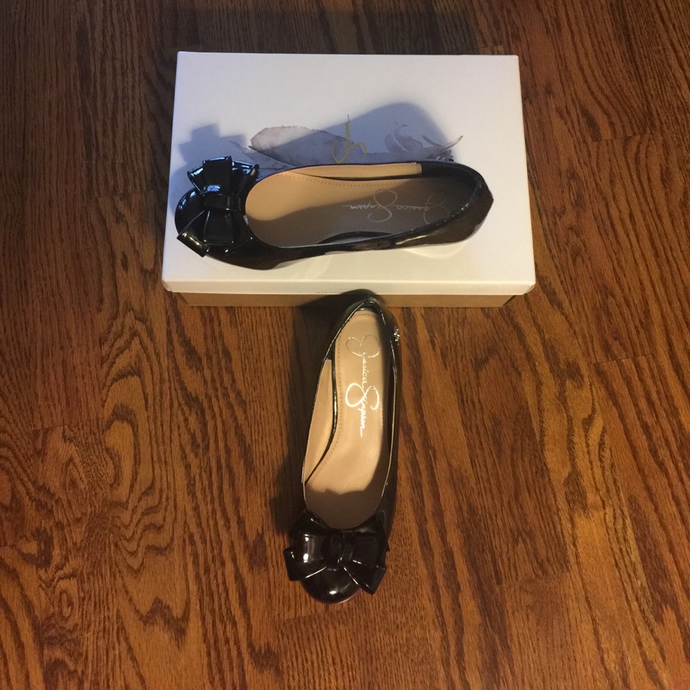 Jessica Simpson Glee black wedges size 3