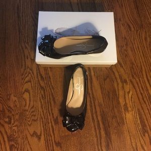 Jessica Simpson Glee black wedges size 3