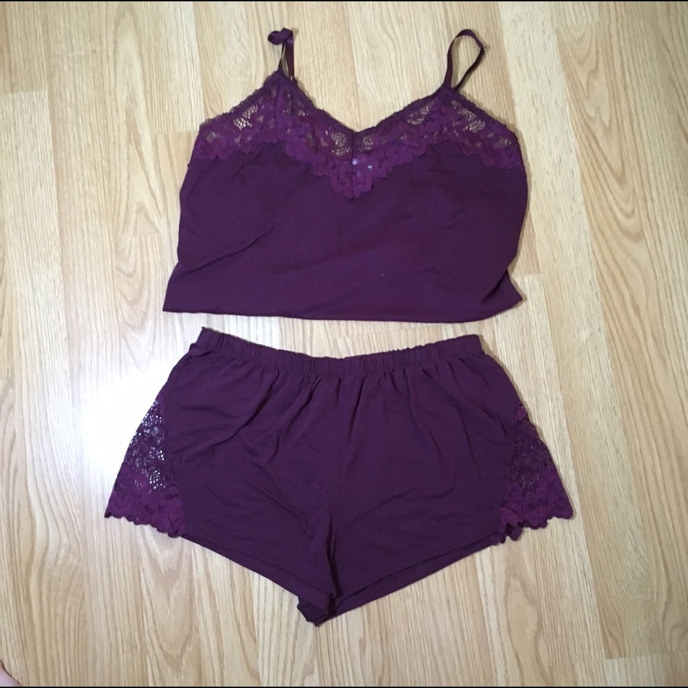 Maroon PJ Set