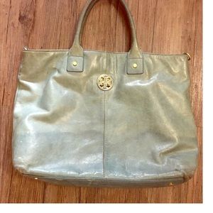 Tory Burch Light Blue Leather Handbag