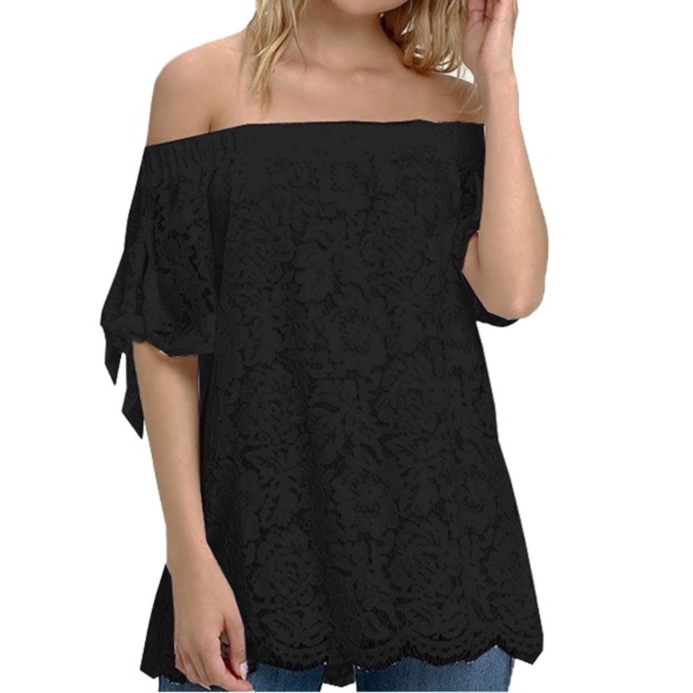 Off the shoulder lace top