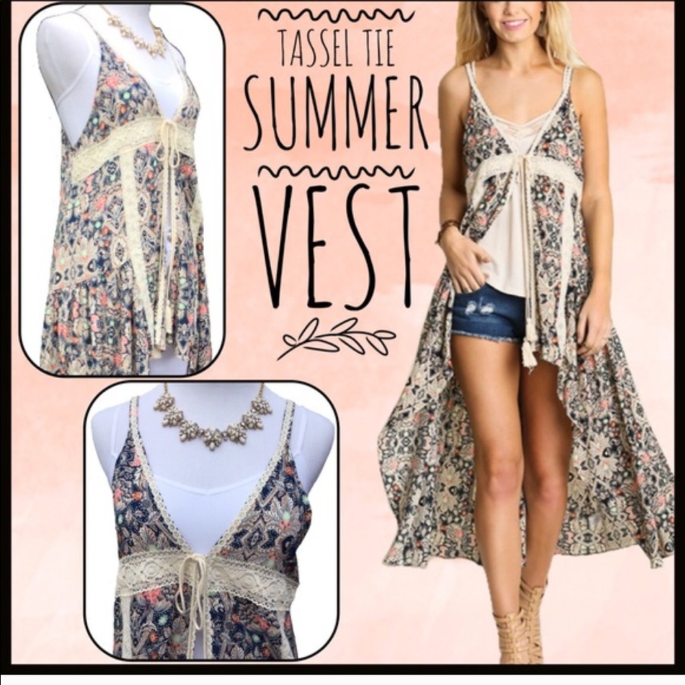 Tassel Summer Hi-Lo Vest