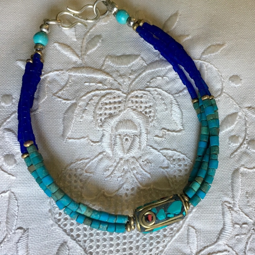 SOLD - Reduced!Nepalese turquoise bracelet. NEW