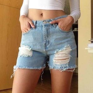 Brandy Melville Distressed Shorts