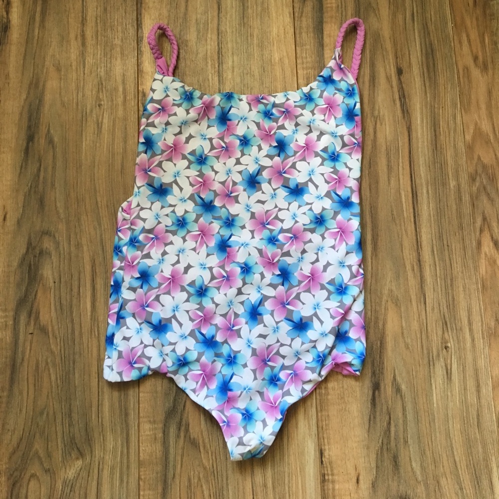 La Pearl Swim plumeria one piece xs