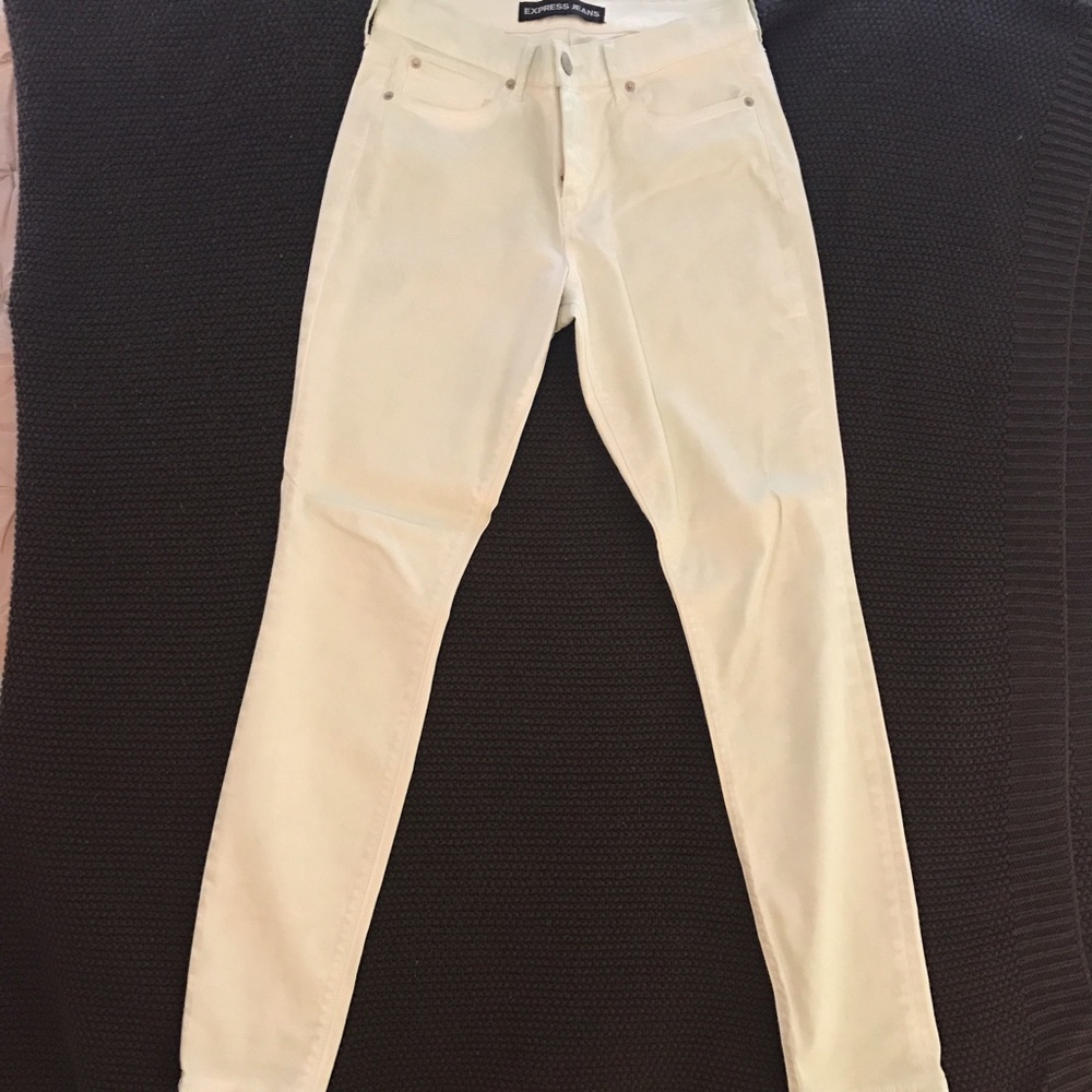 Express Light Mint Mid-Rise Jeggings