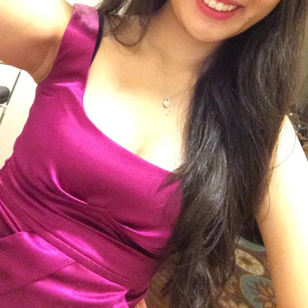 Hot pink cocktail formal dress size 3