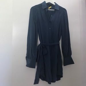 BCBGMaxAzria XS /S Blue Shirt Work Dress