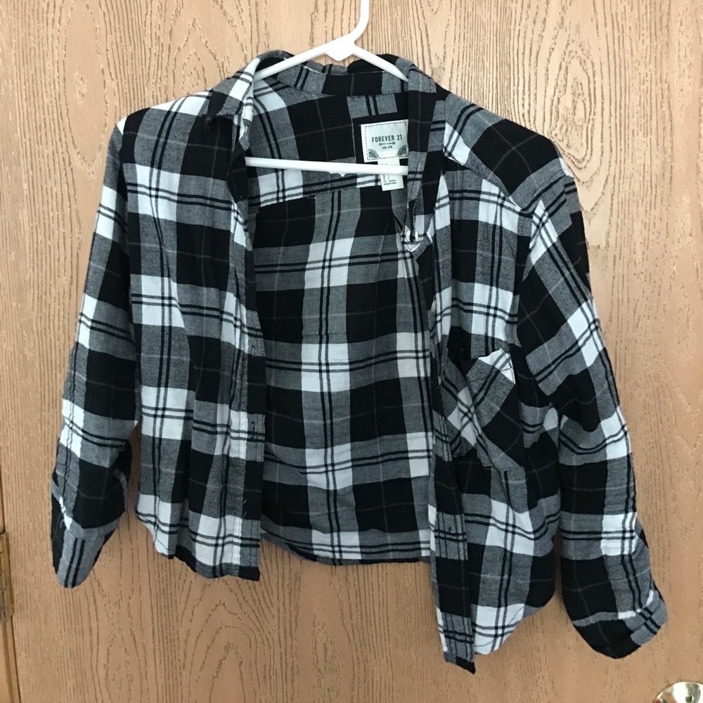Black and White Flannel from Forever 21
