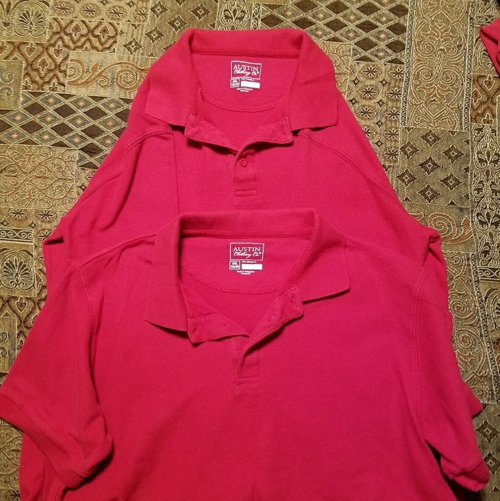 2 collared shirts