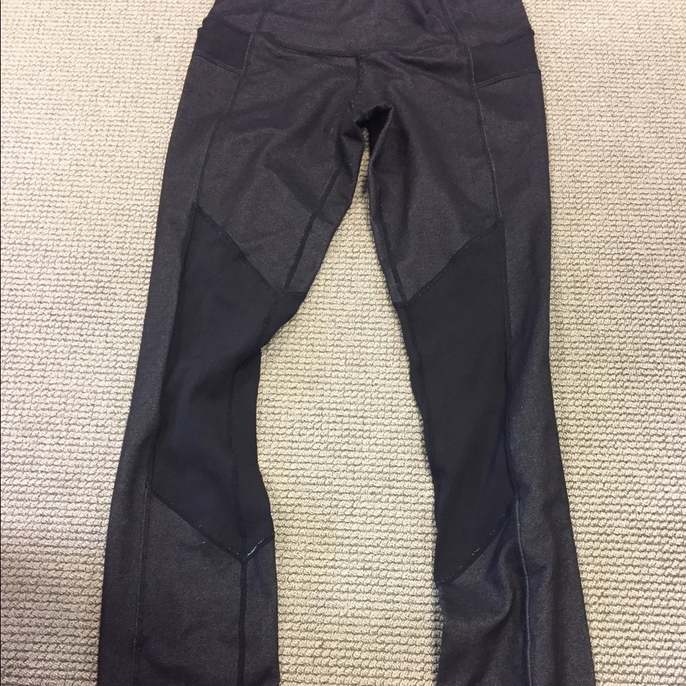 Lululemon denim leggings.