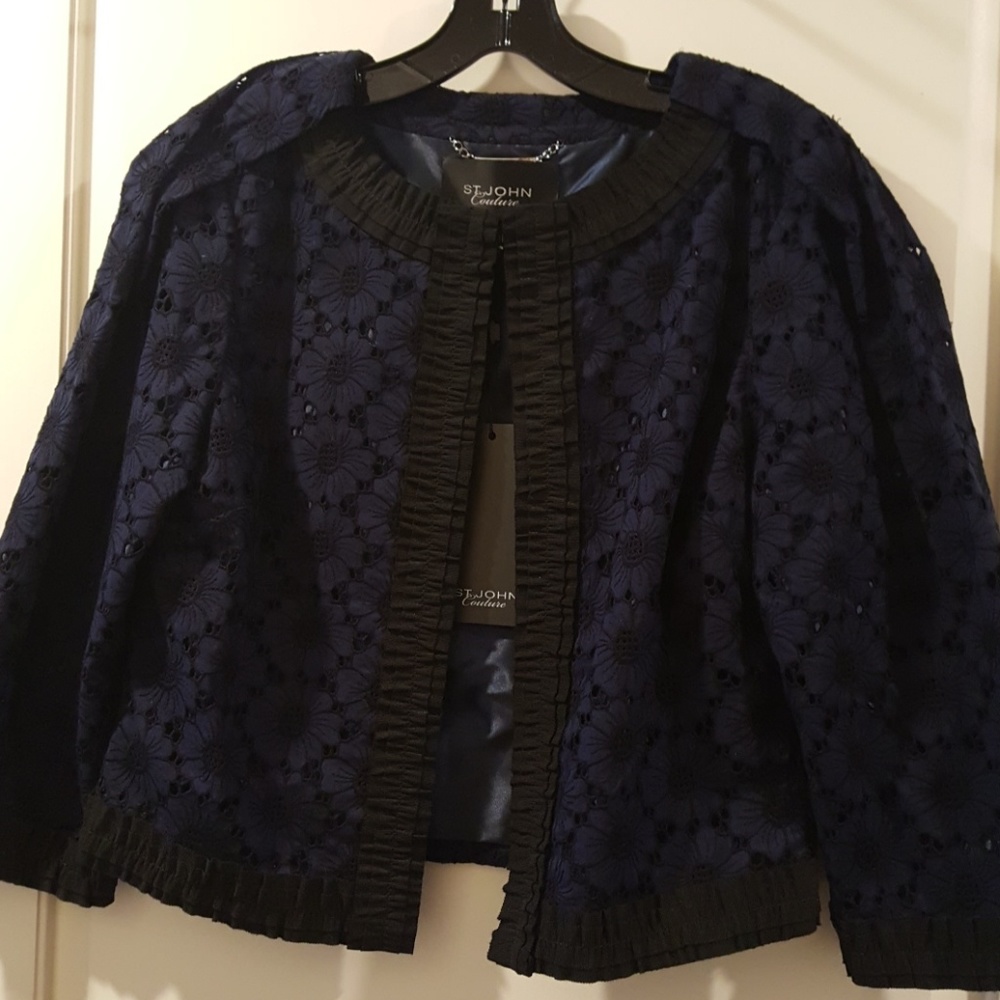 St. John Couture Midnight/Caviar Blazer