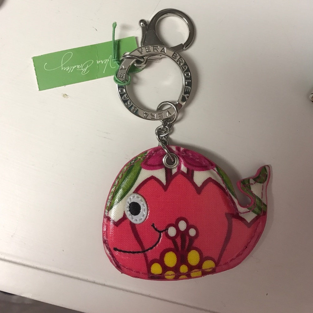 Brand New Vera Bradley Whale Keychain.
