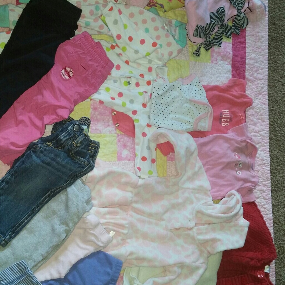 Lot of baby girls cloths variety of sizes