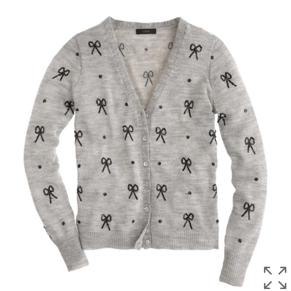 J. Crew sequin bow cardigan - Picture 2 of 2