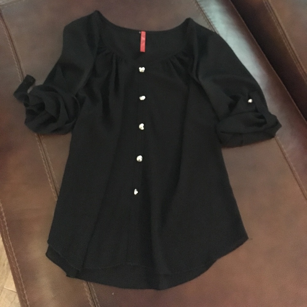 Sheer black top