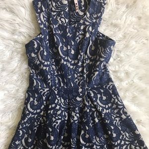 Blue lace dress