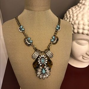 Tortoise shell statement necklace